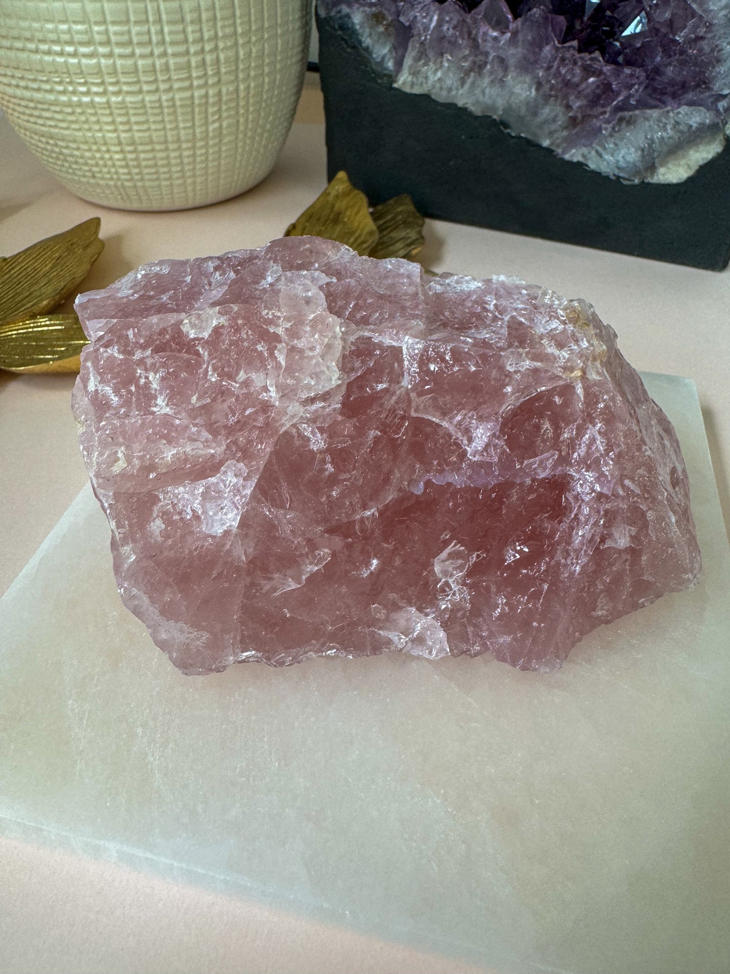 LARGE RAW ROSE QUARTZ