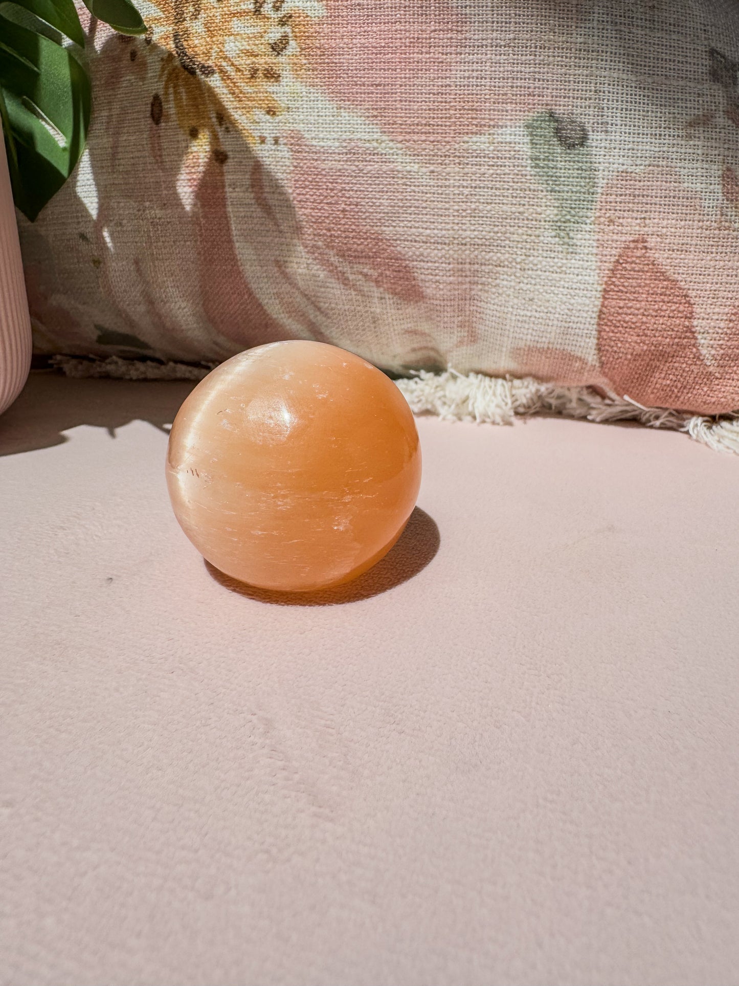 SELENITE SPHERE - PEACH