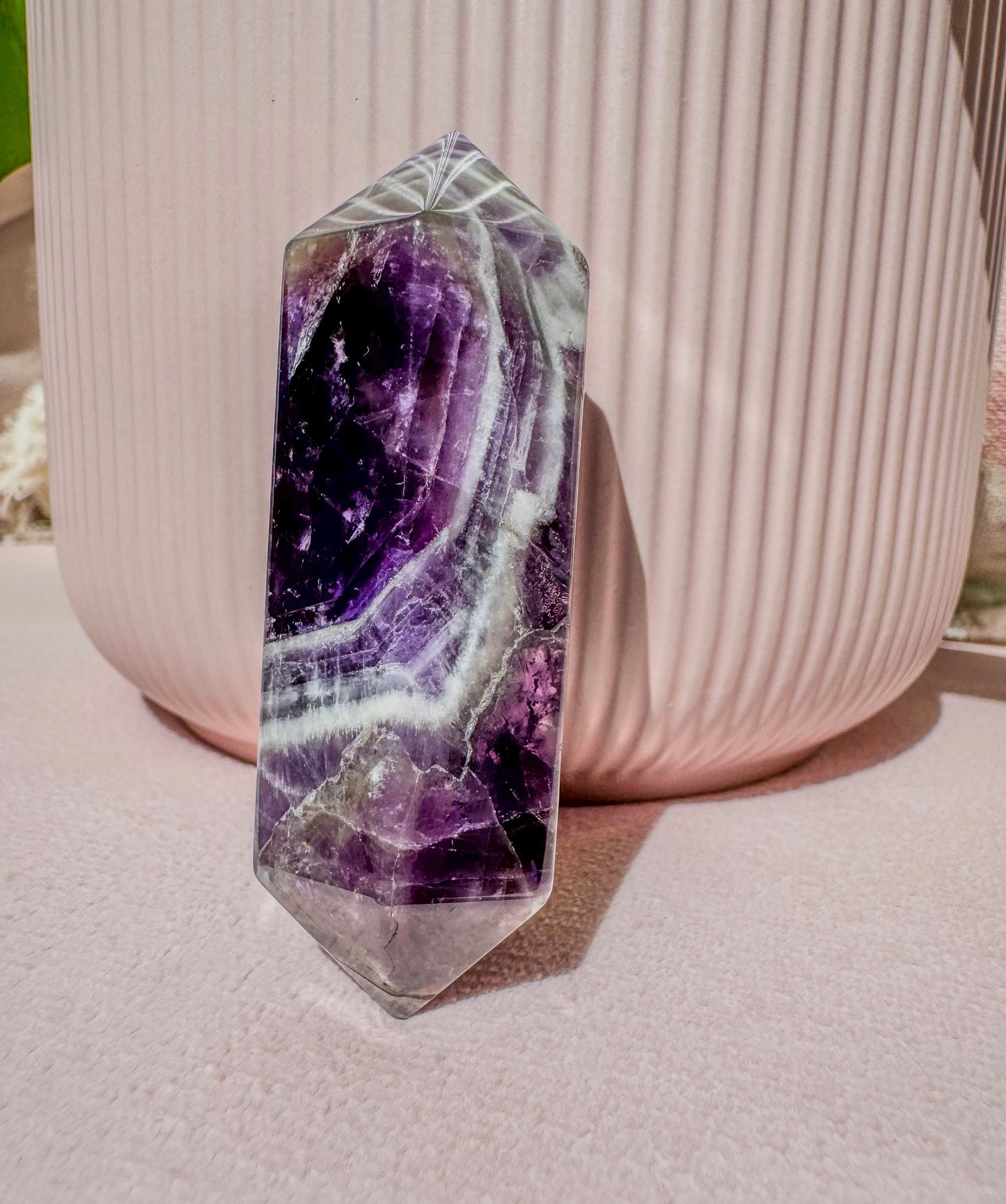 CHEVRON AMETHYST POINT