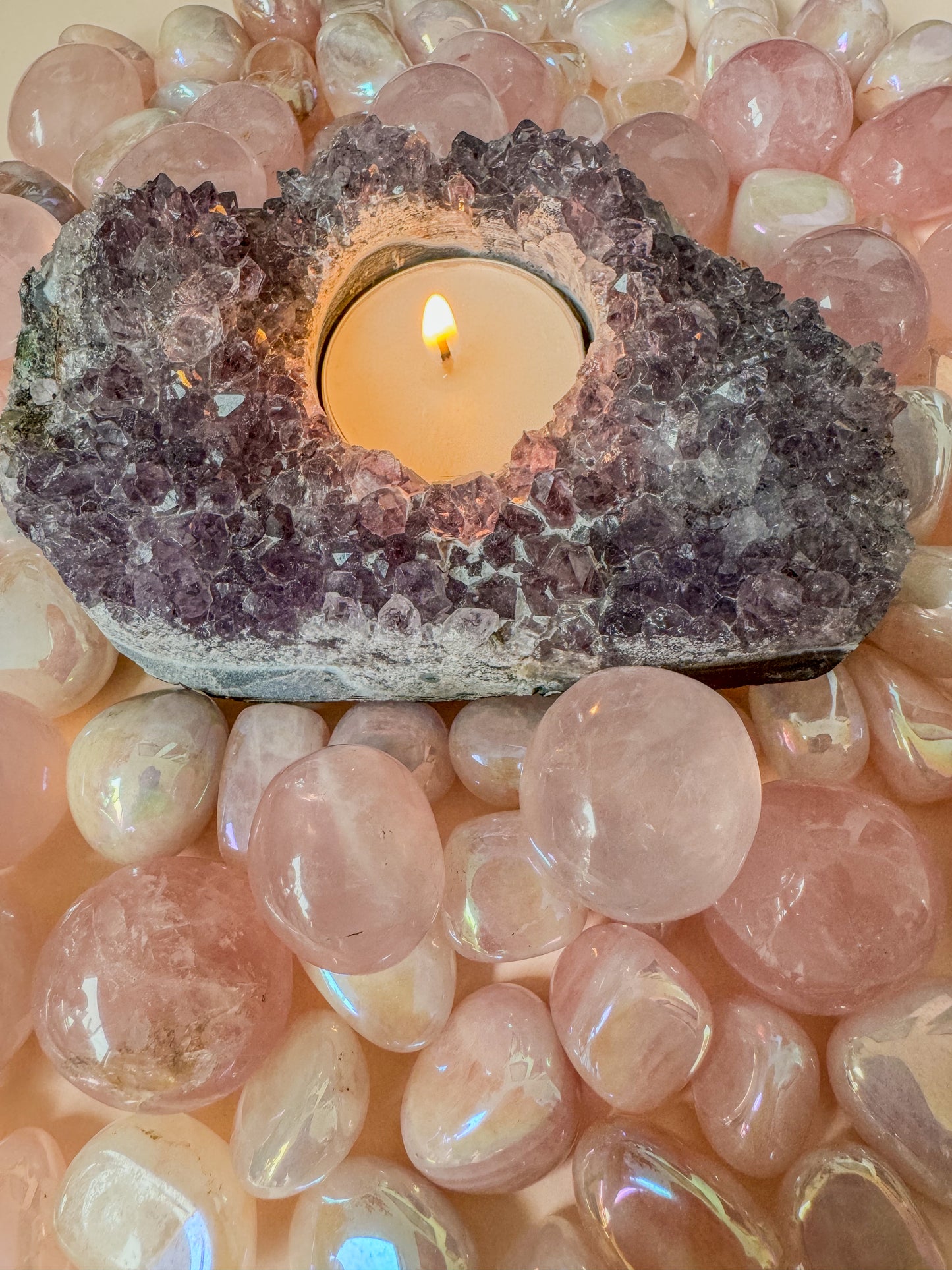 AMETHYST CANDLE HOLDER