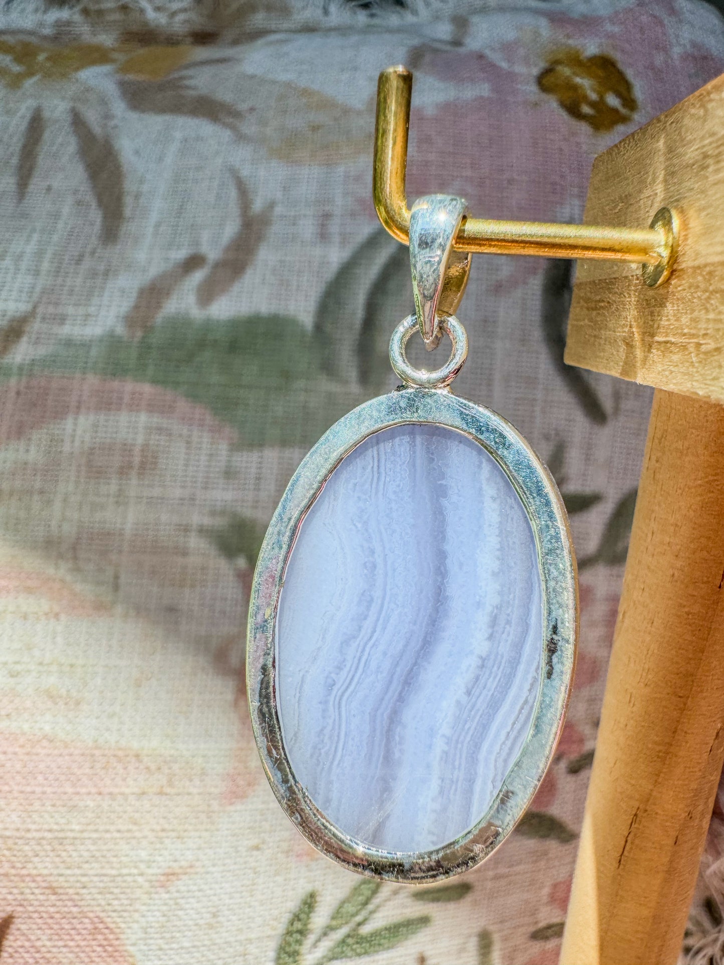 BLUE LACE AGATE PENDANT