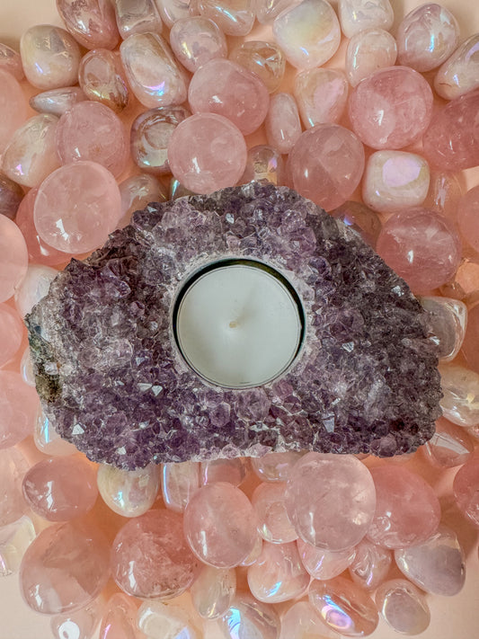 AMETHYST CANDLE HOLDER