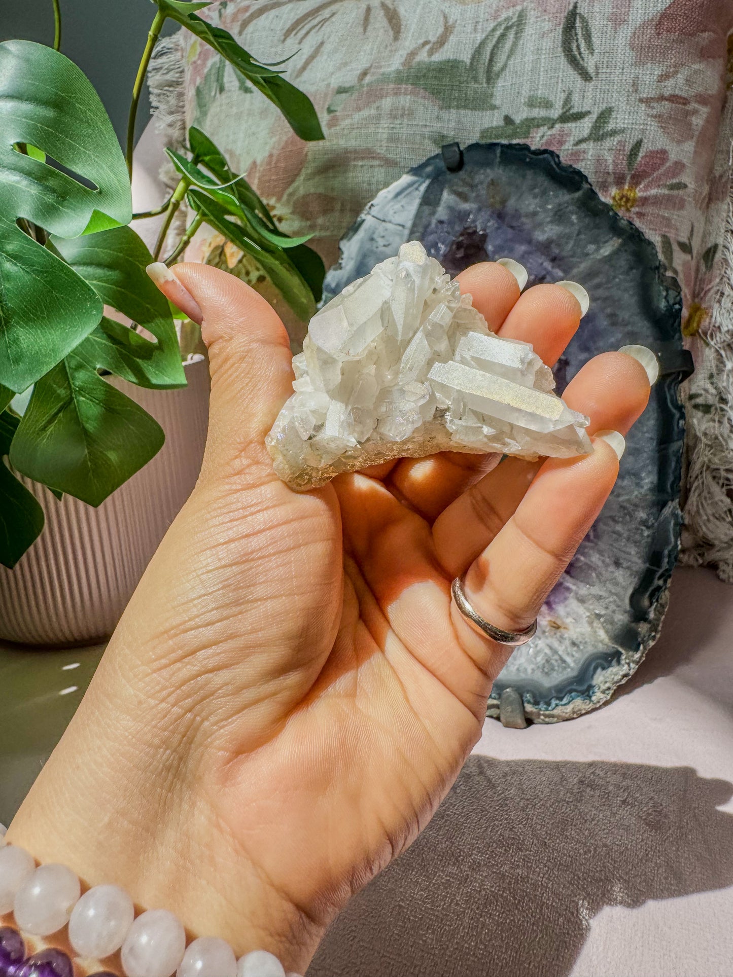 CLEAR QUARTZ AURA CLUSTER