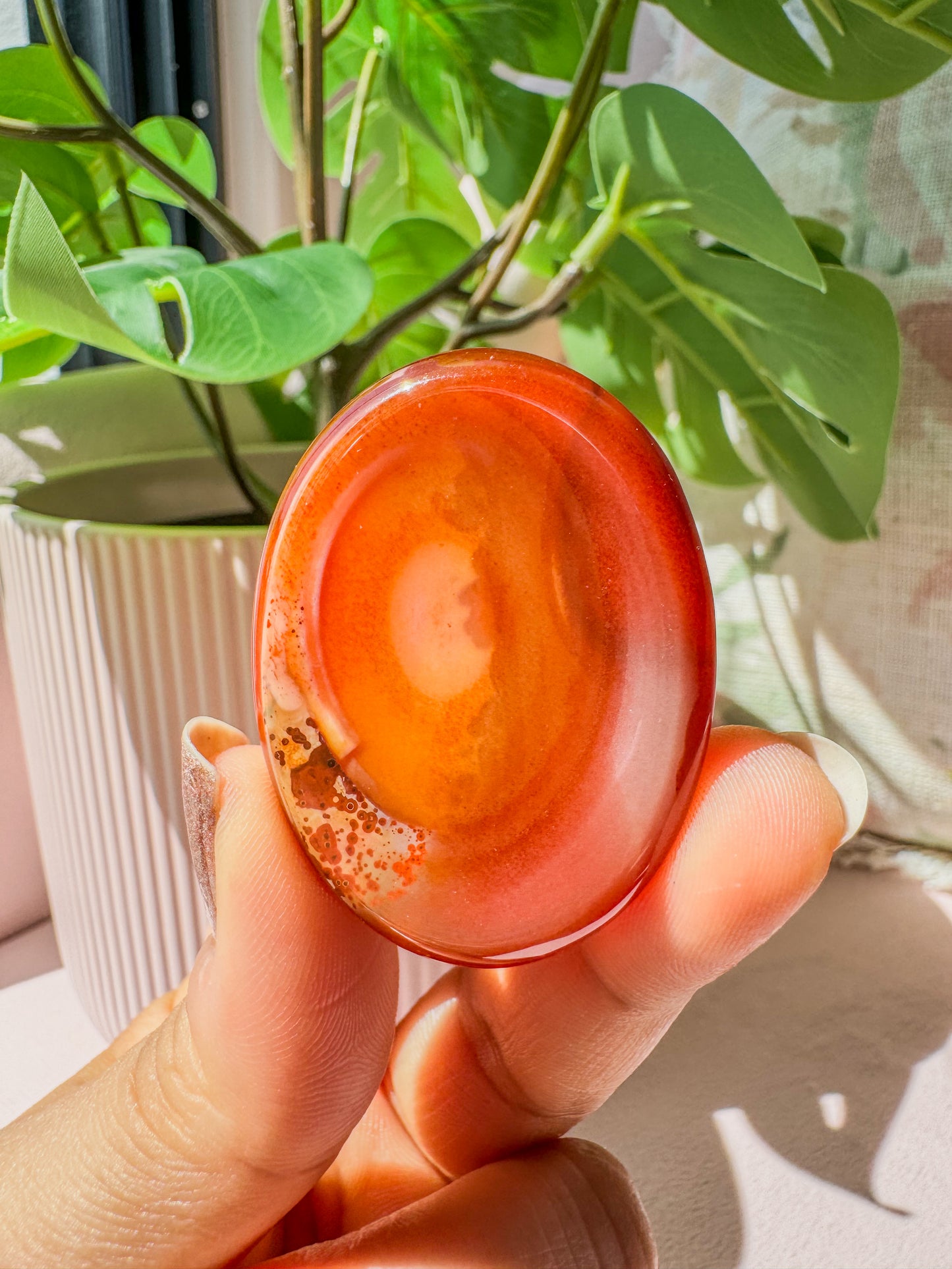 CARNELIAN PALM CRYSTAL