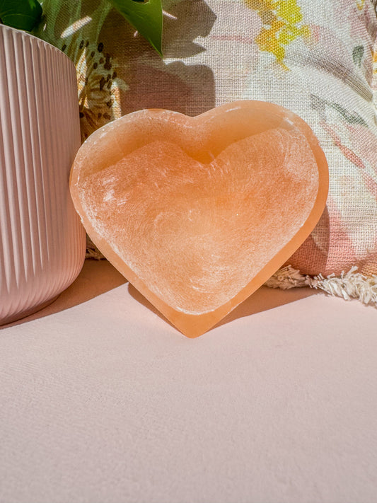 PEACH SELENITE BOWL