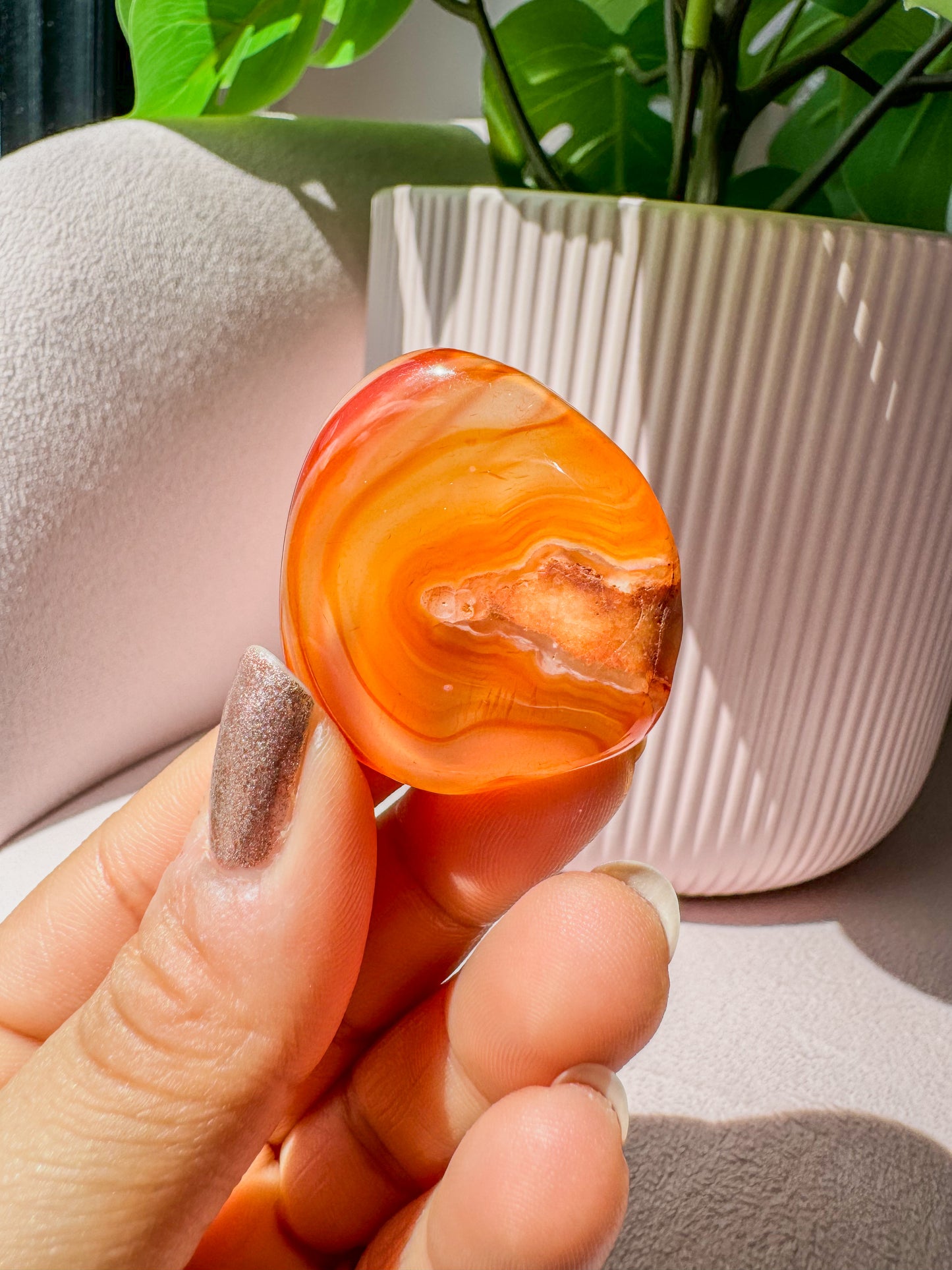 CARNELIAN PALM CRYSTAL