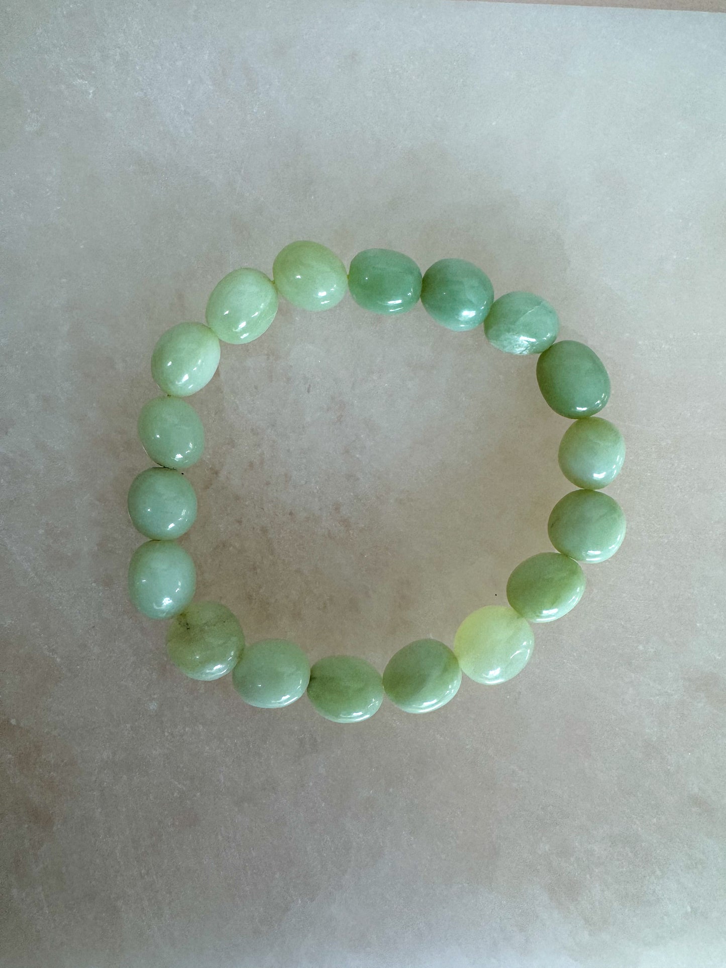 NEW JADE TUMBLE BEAD BRACELET