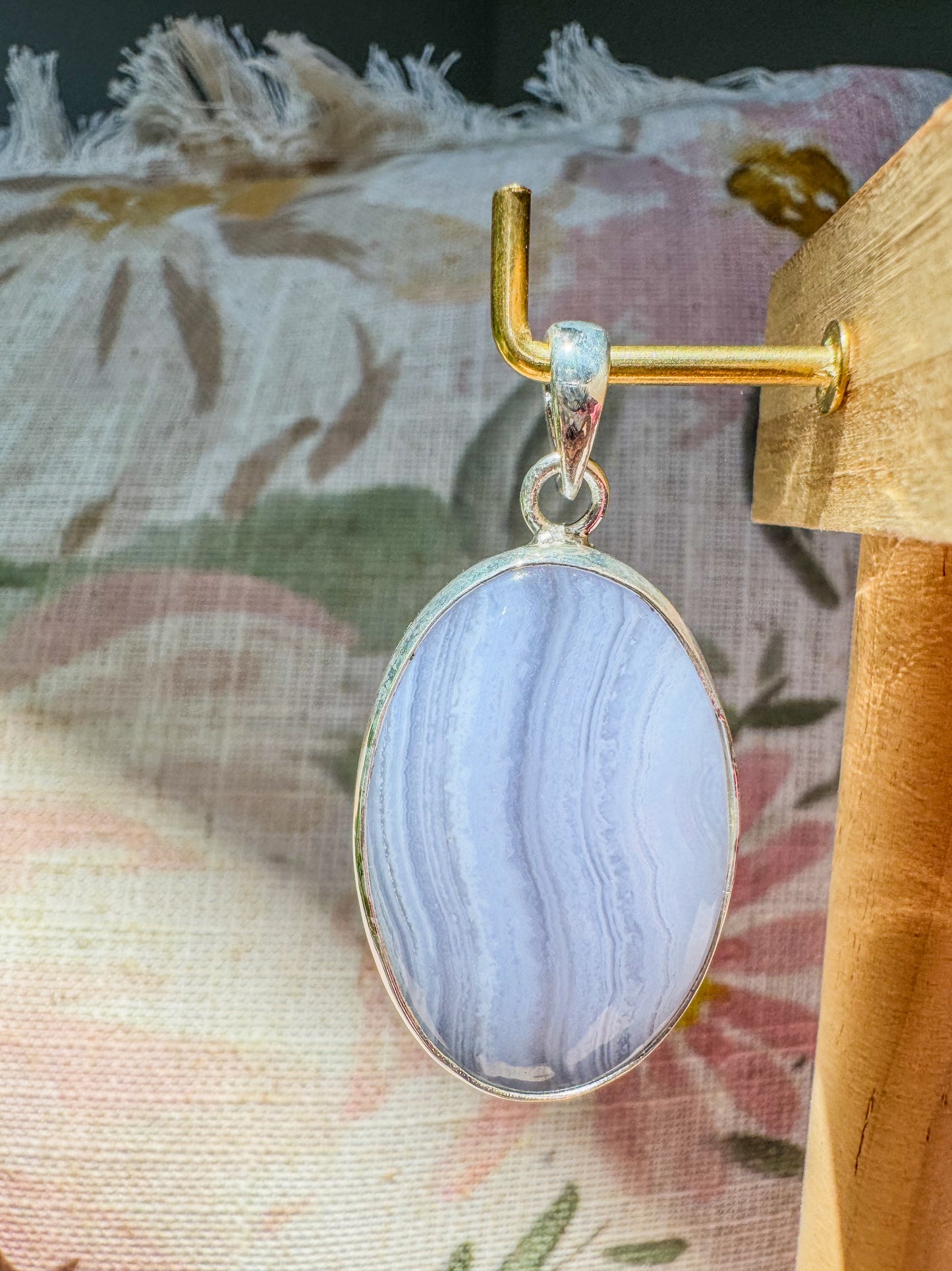 BLUE LACE AGATE PENDANT