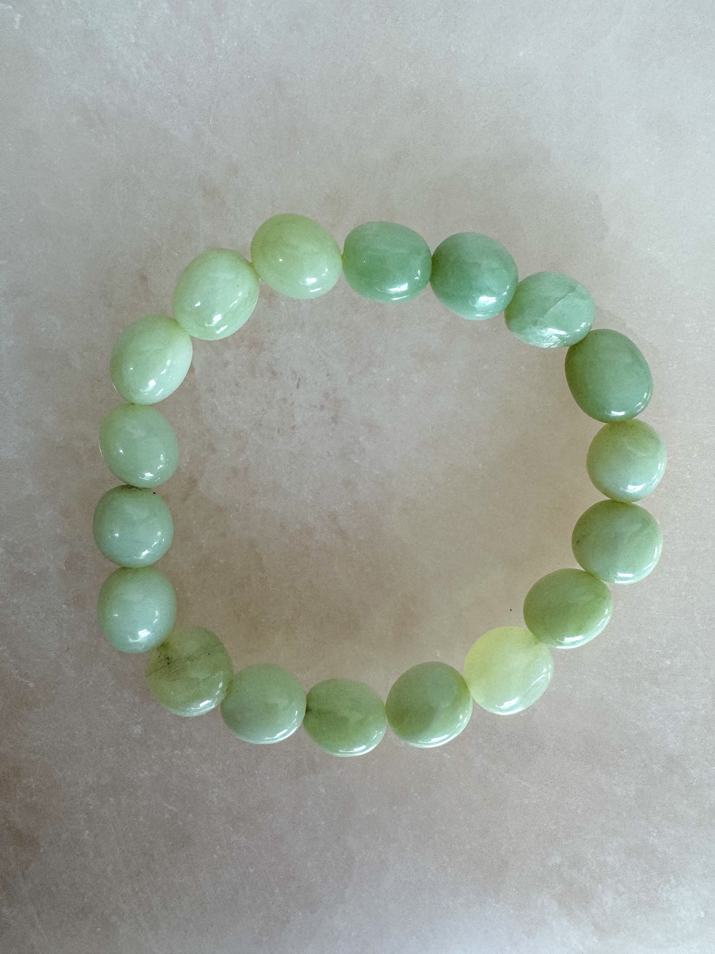 NEW JADE TUMBLE BEAD BRACELET