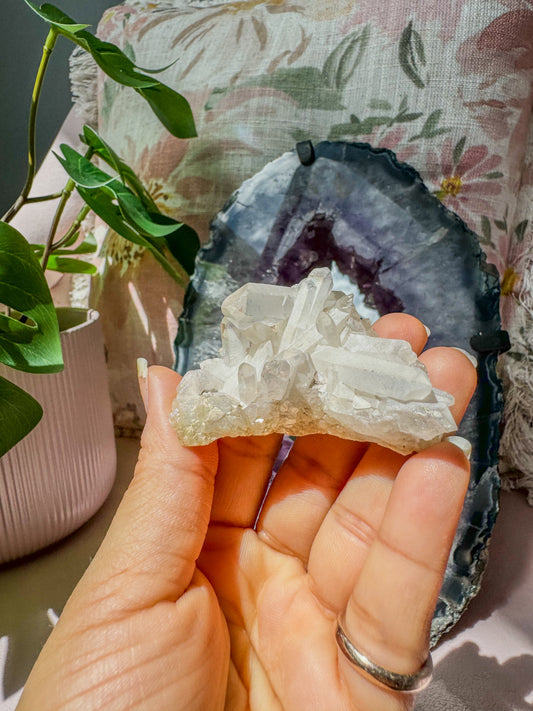 CLEAR QUARTZ AURA CLUSTER