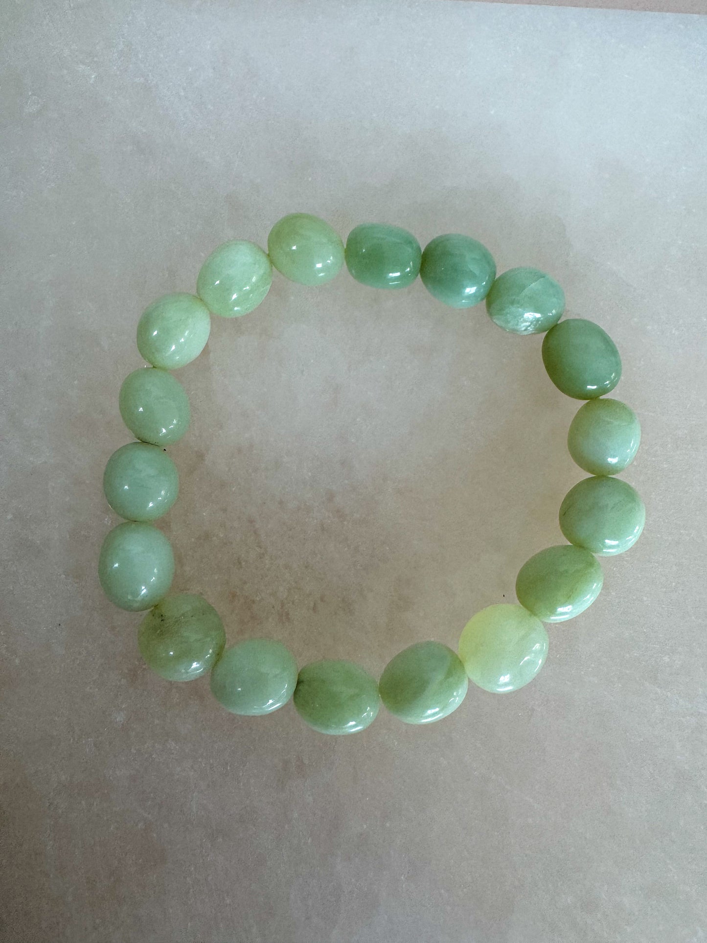 NEW JADE TUMBLE BEAD BRACELET