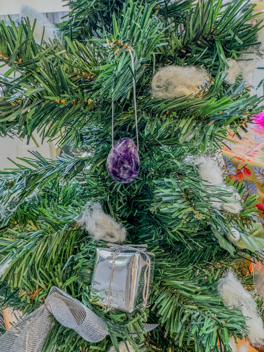 CHEVRON AMETHYST CHARM