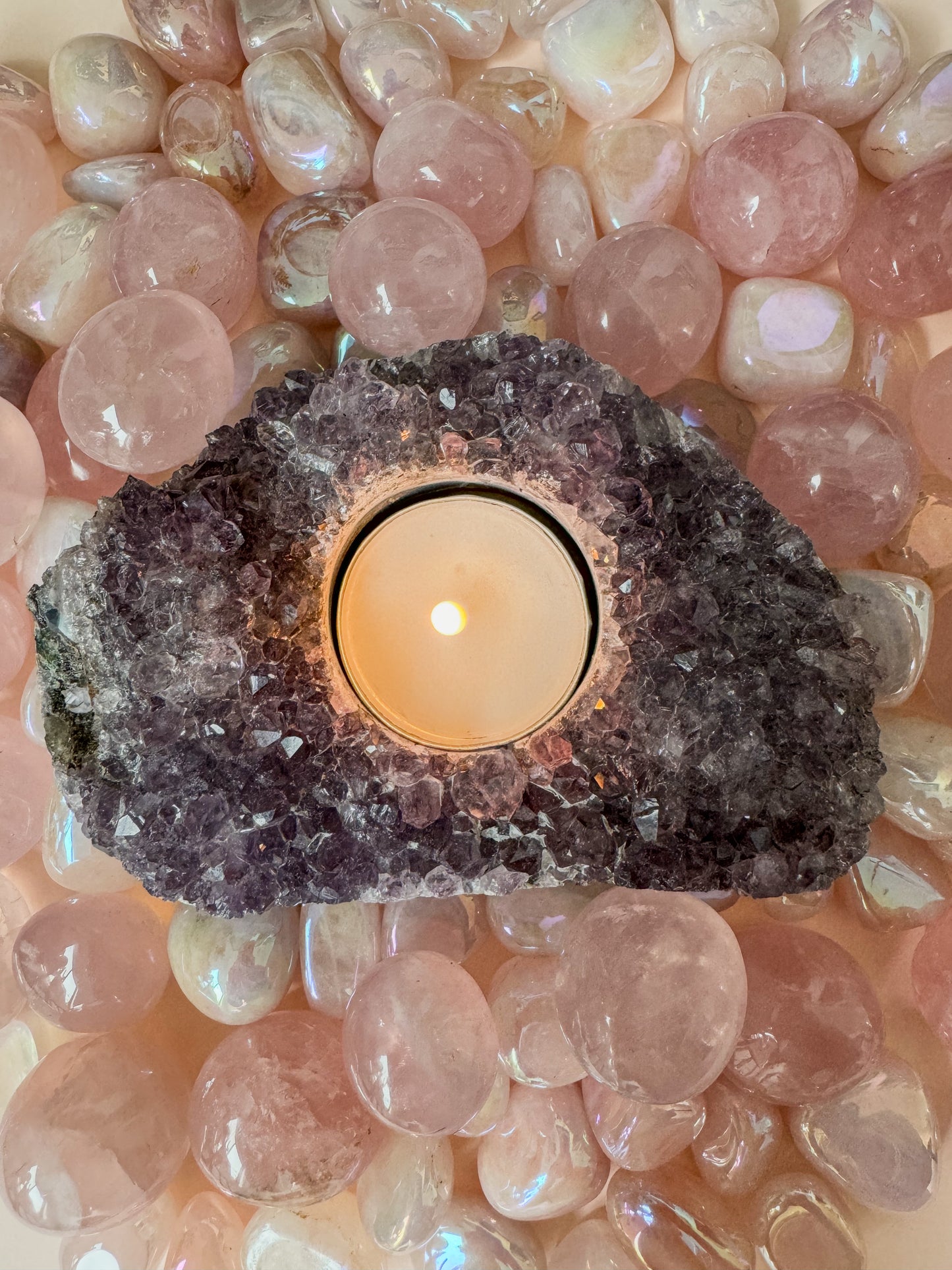 AMETHYST CANDLE HOLDER