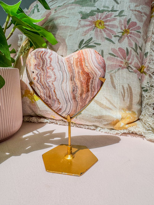 CRAZY LACE AGATE HEART