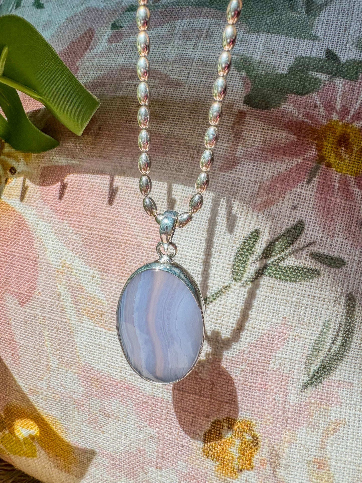BLUE LACE AGATE PENDANT